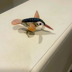 Bird made of fish bone.